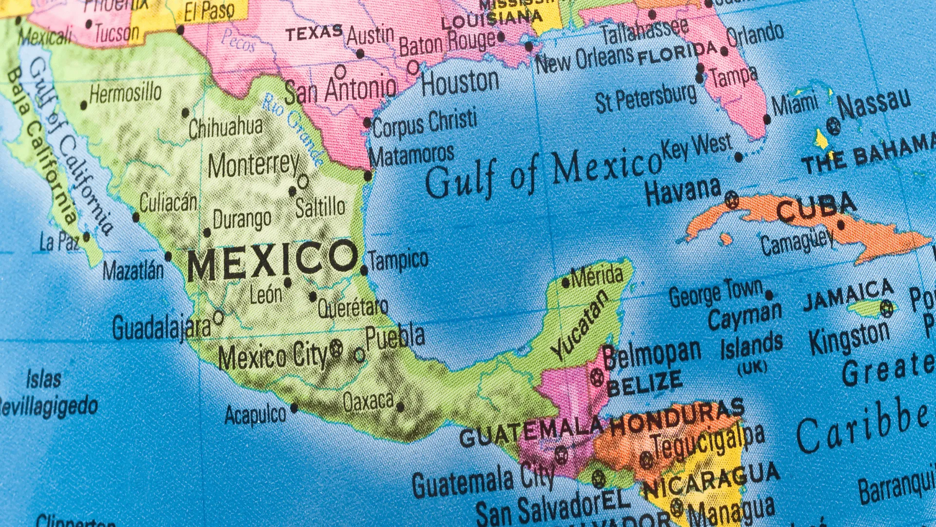 Map of Central America